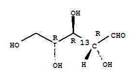 Structure of D-RIBOSE-2-13C