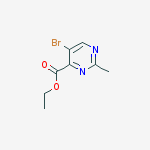 Structure of ethyl 5-bromo-2-methylpyrimidine-4-carboxylate