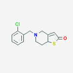 5-[(2-Chlorophenyl)methyl]-5,6,7,7a-tetrahydrothieno[3,2-c]pyridin-2(4H)-one结构式