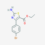 2-氨基-4-(4-溴苯基)噻唑-5-羧酸乙酯结构式