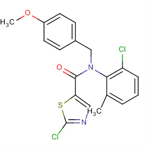 Structure of 5-Thiazolecarboxamide,2-chloro-N-(2-chloro-6-methylphenyl)-N-[(4-methoxyphenyl)methyl]-