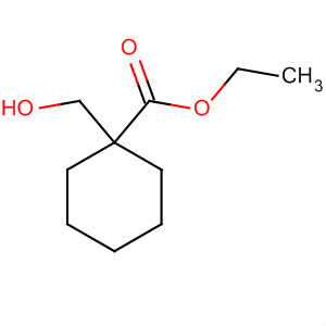 Structure of Cyclohexanecarboxylic acid, 1-(hydroxymethyl)-, ethyl ester
