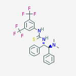 Structure of N-[3,5-BIS(TRIFLUOROMETHYL)PHENYL]-N'-[(1R,2R)-2-(DIMETHYLAMINO)-1,2-DIPHENYLETHYL]-THIOUREA