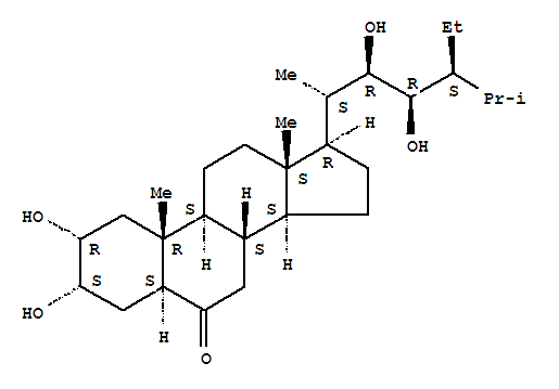 Structure of (2α,3α,5α,22R,23R)-2,3,22,23-TetrahydroxystigMastan-6-one