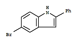 Structure of 1H-INDOLE, 5-BROMO-2-PHENYL-
