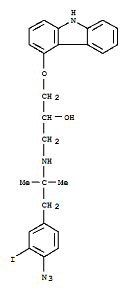 Structure of 4-azido-3-iodobenzylcarazolol
