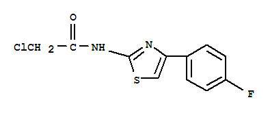2-氯-N-[4-(4-氟苯基)噻唑-2-基]乙酰胺结构式