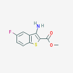 METHYL 3-AMINO-5-FLUORO-BENZO[B]THIOPHENE-2-CARBOXYLATE结构式