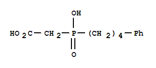 Structure of ((4-Phenylbutyl)hydroxyphosphoryl)acetic acid