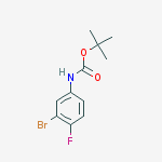 N-Boc-3-溴-4-氟苯胺结构式