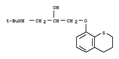 Structure of 1-(tert-butylamino)-3-[(3,4-dihydro-2H-1-benzothiopyran-8-yl)oxy]propan-2-ol