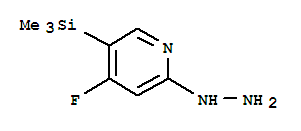 (4-fluoro-5-trimethylsilyl-2-pyridyl)hydrazine结构式