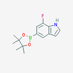 Structure of 7-Fluoro-1H-indole-5-boronic acid, pinacol ester