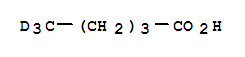 Structure of PENTANOIC-5,5,5-D3 ACID