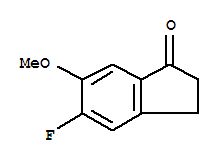 5-氟-2,3-二氢-6-甲氧基-1H-茚-1-酮结构式
