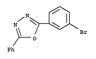 2-(3-bromophenyl)-5-phenyl-1,3,4-oxadiazole结构式