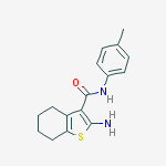 Structure of Benzo[b]thiophene-3-carboxamide,2-amino-4,5,6,7-tetrahydro-N-(4-methylphenyl)-