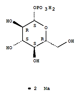 Structure of beta-d-Glucopyranose, 1-(dihydrogen phosphate), disodium salt