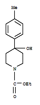 Structure of ethyl 4-hydroxy-4-(p-tolyl)piperidine-1-carboxylate