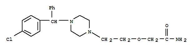 2-[2-[4-[(4-Chlorophenyl)phenylmethyl]-1-piperazinyl]ethoxy]-acetamide结构式
