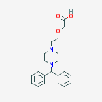 Structure of {2-[4-(diphenylmethyl)piperazin-1-yl]ethoxy}acetic acid