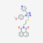 Structure of 2-(3-((4-(4-Methoxyphenyl)-5-(pyridin-4-yl)-4H-1,2,4-triazol-3-yl)thio)propyl)-1H-benzo[de]isoquinoline-1,3(2H)-dione