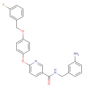 Structure of 3-Pyridinecarboxamide,N-[(3-aminophenyl)methyl]-6-[4-[(3-fluorophenyl)methoxy]phenoxy]-