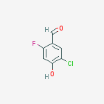Structure of Benzaldehyde, 5-chloro-2-fluoro-4-hydroxy-