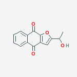 2-(1-hydroxyethyl)naphtho[2,3-b]furan-4,9-dione结构式