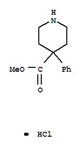 methyl 4-phenylpiperidine-4-carboxylate hydrochloride结构式