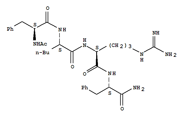 AC-PHE-NLE-ARG-PHE-NH2 ACETATE SALT结构式