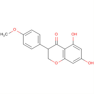4H-1-Benzopyran-4-one,2,3-dihydro-5,7-dihydroxy-3-(4-methoxyphenyl)-结构式