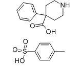 4-苯基-4-哌啶羧酸对甲基苯磺酸结构式