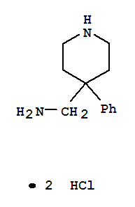 Structure of 4-(ammoniomethyl)-4-phenylpiperidinium dichloride
