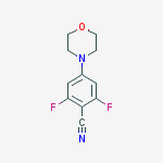 2,6-DIFLUORO-4-MORPHOLIN-4-YLBENZONITRILE结构式