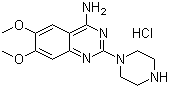 2-哌嗪基-4-氨基-6,7-二甲氧基喹唑啉盐酸盐结构式