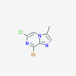 Structure of 8-Bromo-6-chloro-3-methylimidazo[1,2-a]pyrazine
