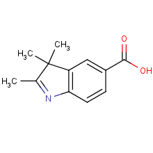 Structure of 2,3,3-trimethyl-3H-indole-5-carboxylic acid