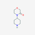 Structure of 3-Morpholinone, 4-(4-piperidinyl)-