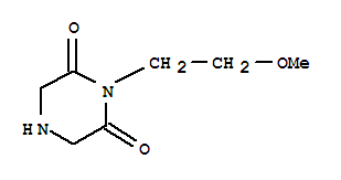 Structure of 2,6-Piperazinedione,1-(2-methoxyethyl)-