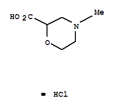 Structure of 2-CARBOXY-4-METHYL-MORPHOLINE HCL
