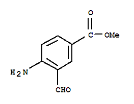 4-氨基-3-甲酰基苯甲酸甲酯结构式