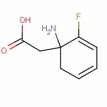 2-氟-DL-Α-苯基甘氨酸结构式