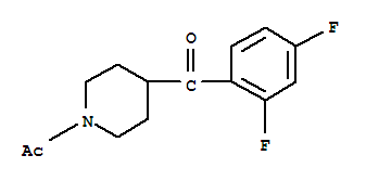 Structure of 1-Acetyl-4-(2,4-difluorobenzoyl)piperidine