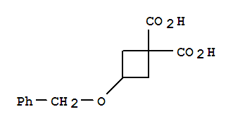 Structure of 3-(BENZYLOXY)CYCLOBUTANE-1,1-DICARBOXYLIC ACID