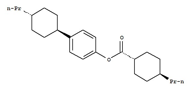 Structure of 4-(TRANS-4-PROPYLCYCLOHEXYL)-PHENYL TRANS-4-PROPYLCYCLOHEXANECARBOXYLATE