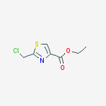 Structure of 4-Thiazolecarboxylic acid, 2-(chloromethyl)-, ethyl ester