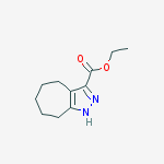 Structure of ethyl 1,4,5,6,7,8-hexahydrocyclohepta[c]pyrazole-3-carboxylate