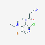 N-(5-bromo-2-chloro-4-(ethylamino)pyridin-3-yl)-2-cyanoacetamide结构式