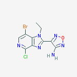 Structure of 4-(7-bromo-4-chloro-1-ethylimidazo[4,5-c]pyridin-2-yl)-1,2,5-oxadiazol-3-amine
